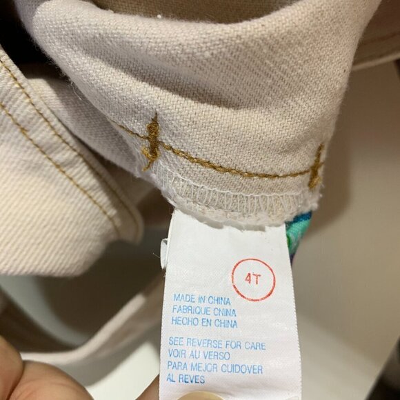 Vintage Weebok Denim Basics Kids Jean Carpenter Shortalls Bib Overalls Size 4T - Picture 9 of 11